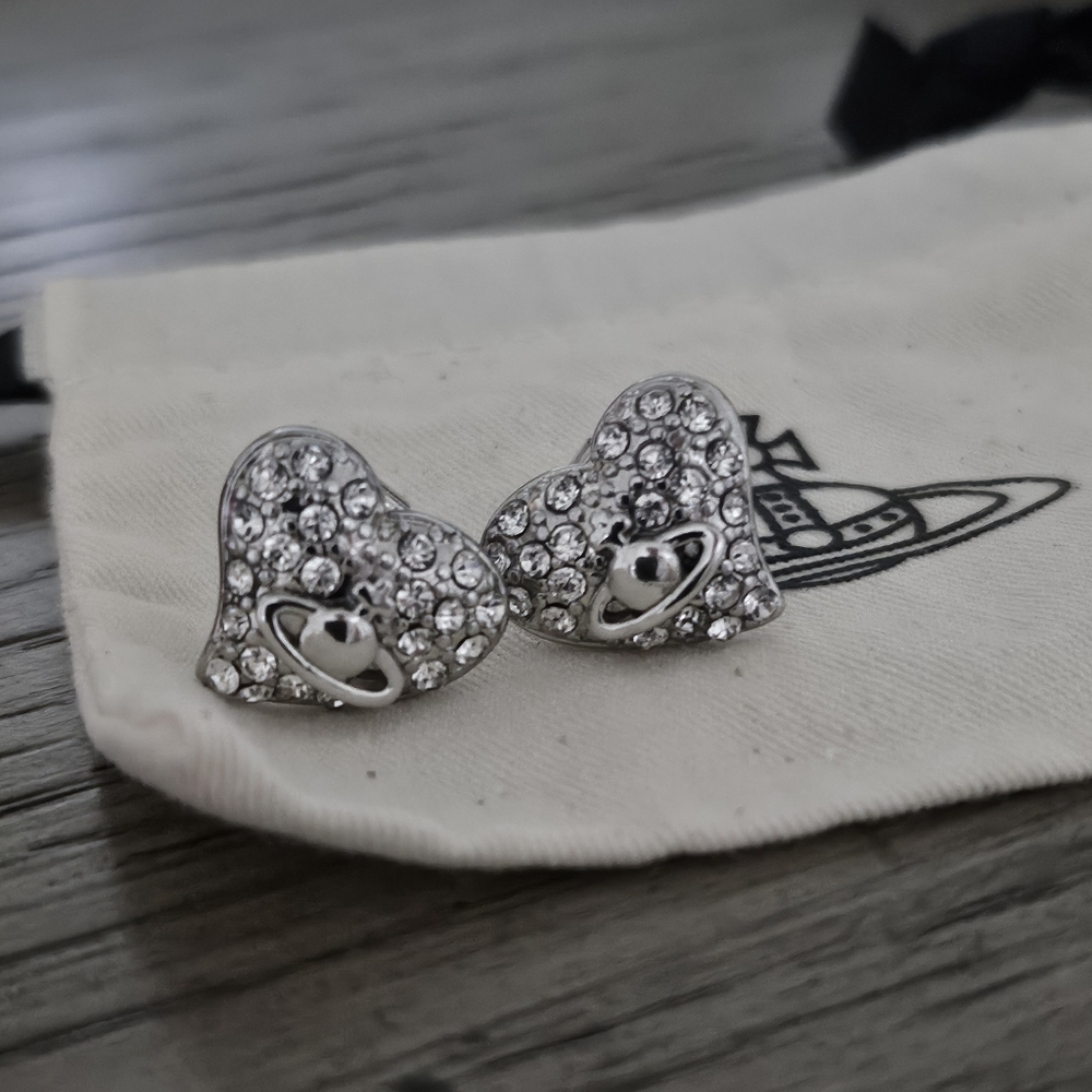 Vivienne Westwood Stud Earrings with Pouch.